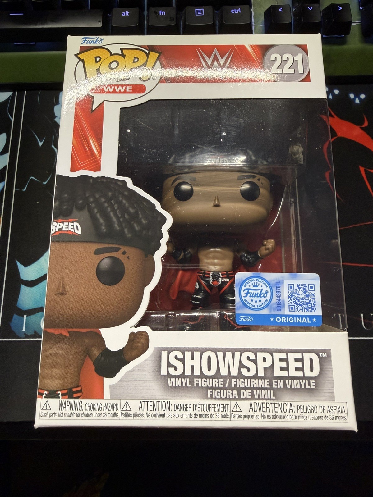Funko Pop WWE ISHOWSPEED #221 Fanatics Exclusive w/protector Funko Pop WWE ISHOWSPEED #221 Fanatics Exclusive w/protector