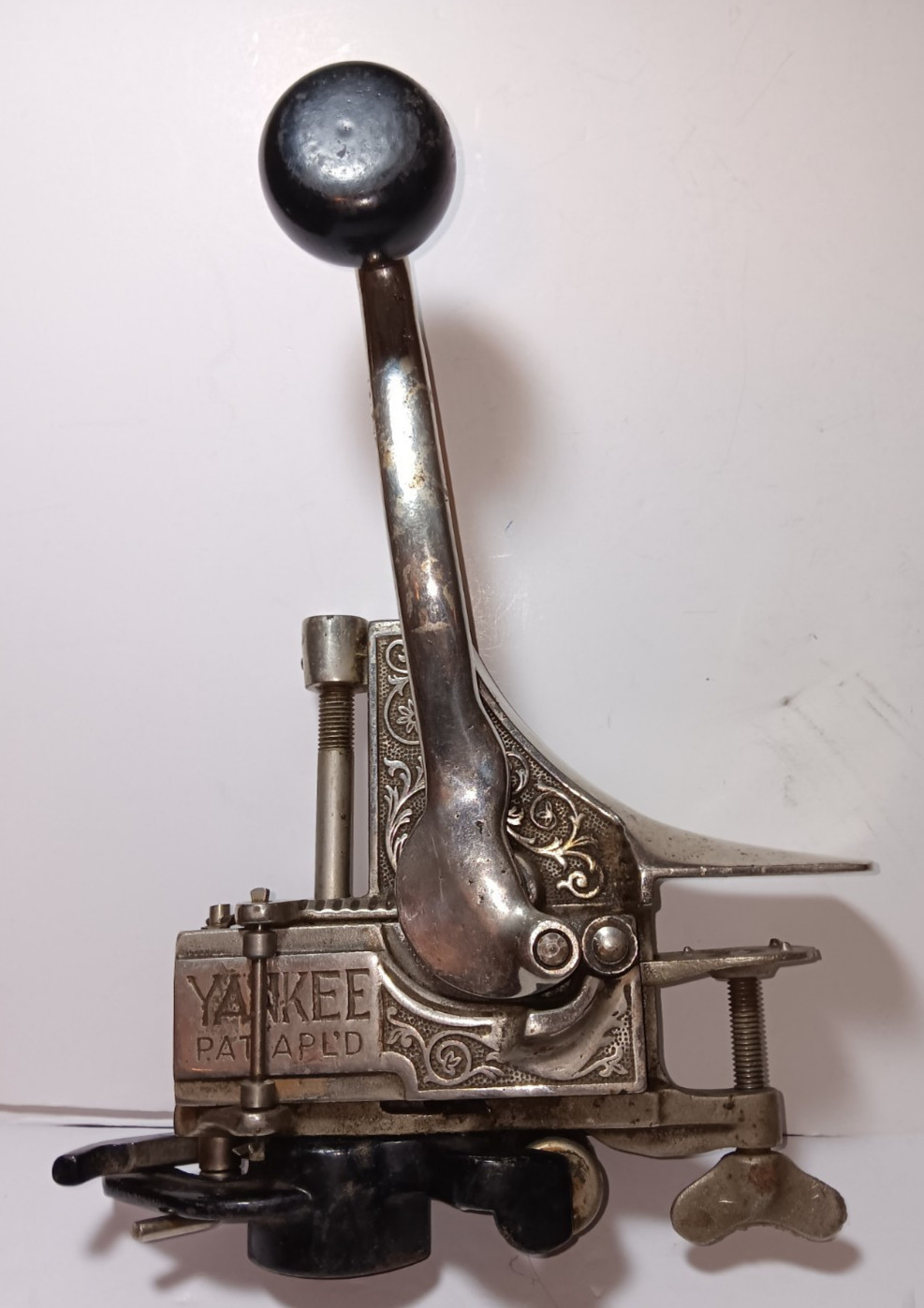 VTG Yankee Wine Bottle Cork Press Cast Iron Bar Counter Mount Corker antique VTG Yankee Wine Bottle Cork Press Cast Iron Bar Counter Mount Corker antique