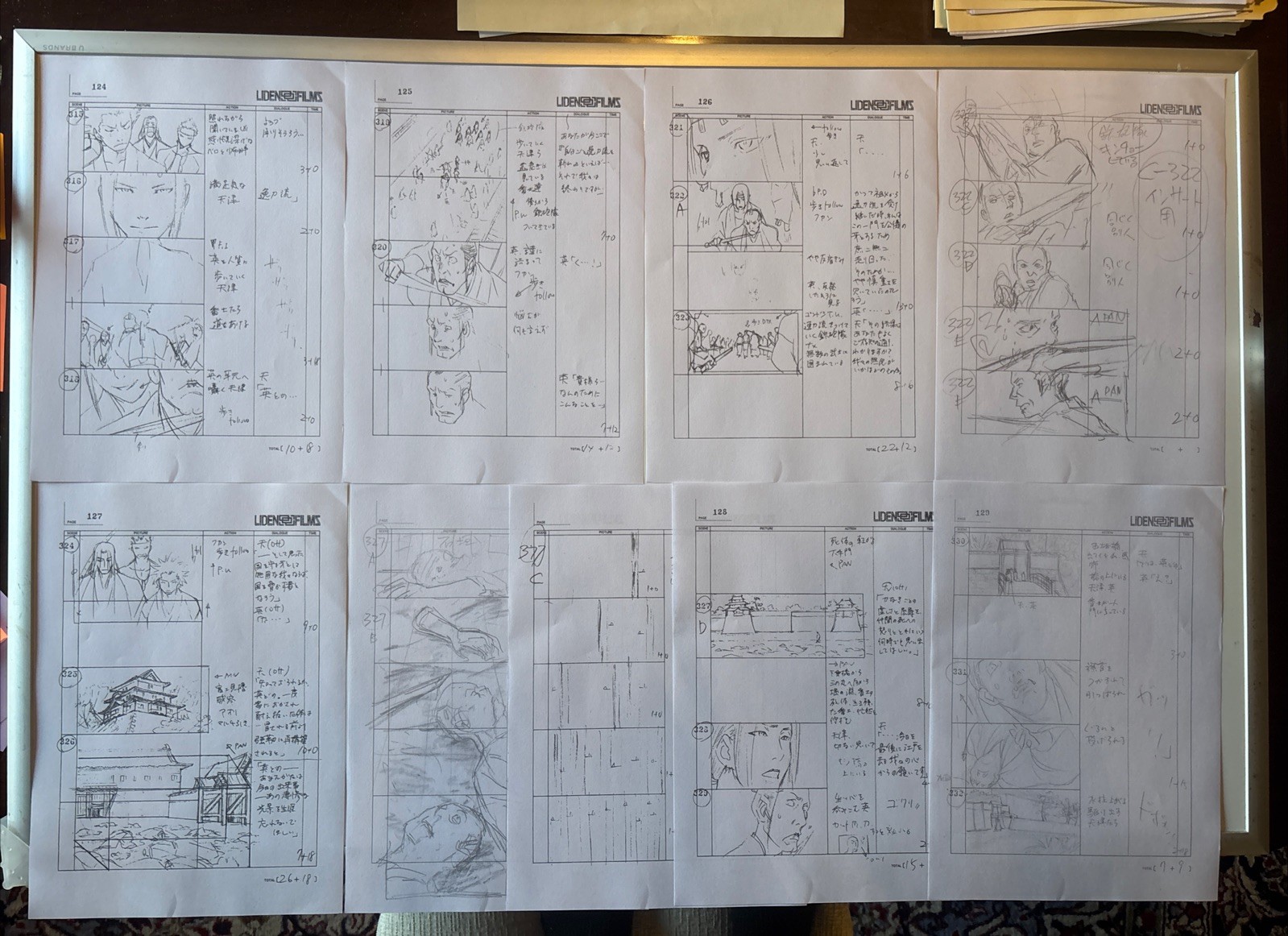 BLADE OF THE IMMORTAL storyboardsVintage Animation Production Art 2 I10