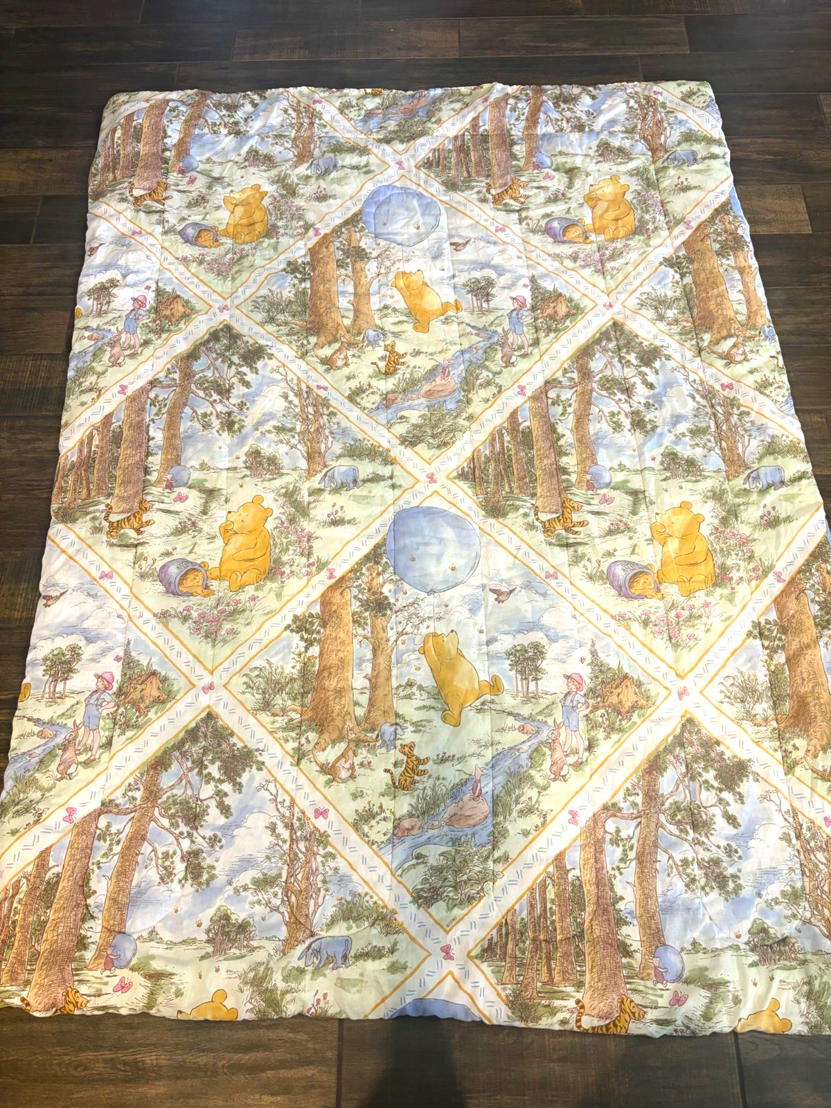 Vintage 1990s Disney Classic Winnie the Pooh Quilt Full Size Hundred Acre Wood Vintage 1990s Disney Classic Winnie the Pooh Quilt Full Size Hundred Acre Wood