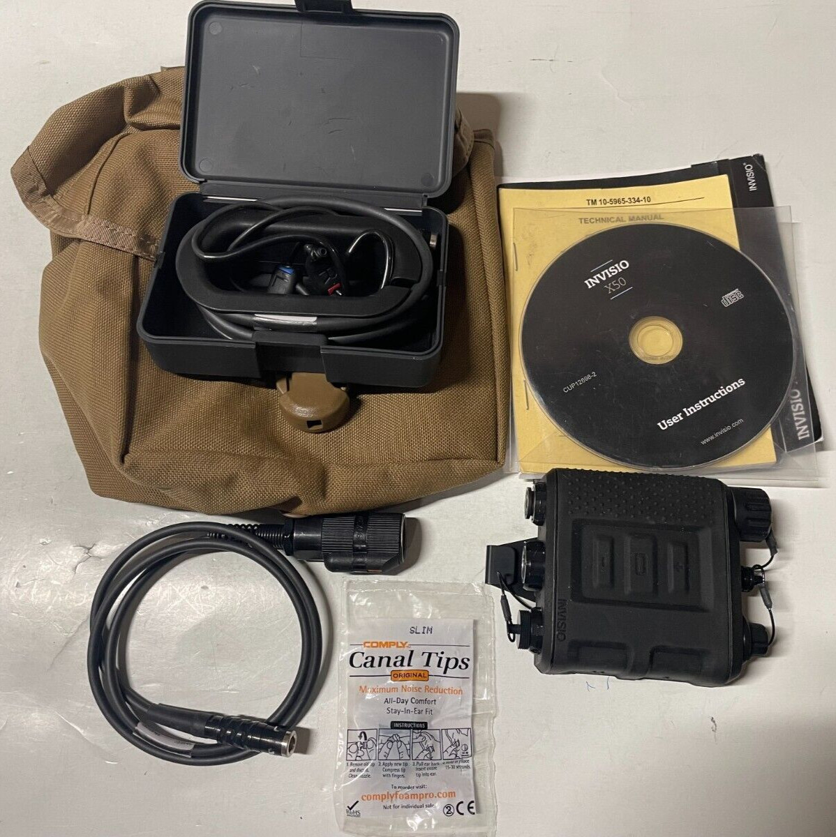 Invisio X50 TEA Dual COMMS Kit Digital Bone Conduction In-Ear X5 Headset - NO CD Invisio X50 TEA Dual COMMS Kit Digital Bone Conduction In-Ear X5 Headset - NO CD
