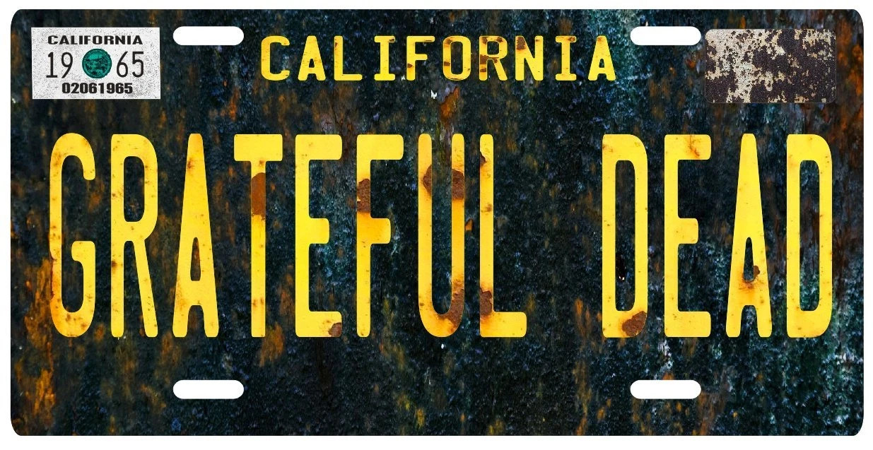 Jerry Garcia The Grateful Dead Rustic Replica 1965 California License Plate