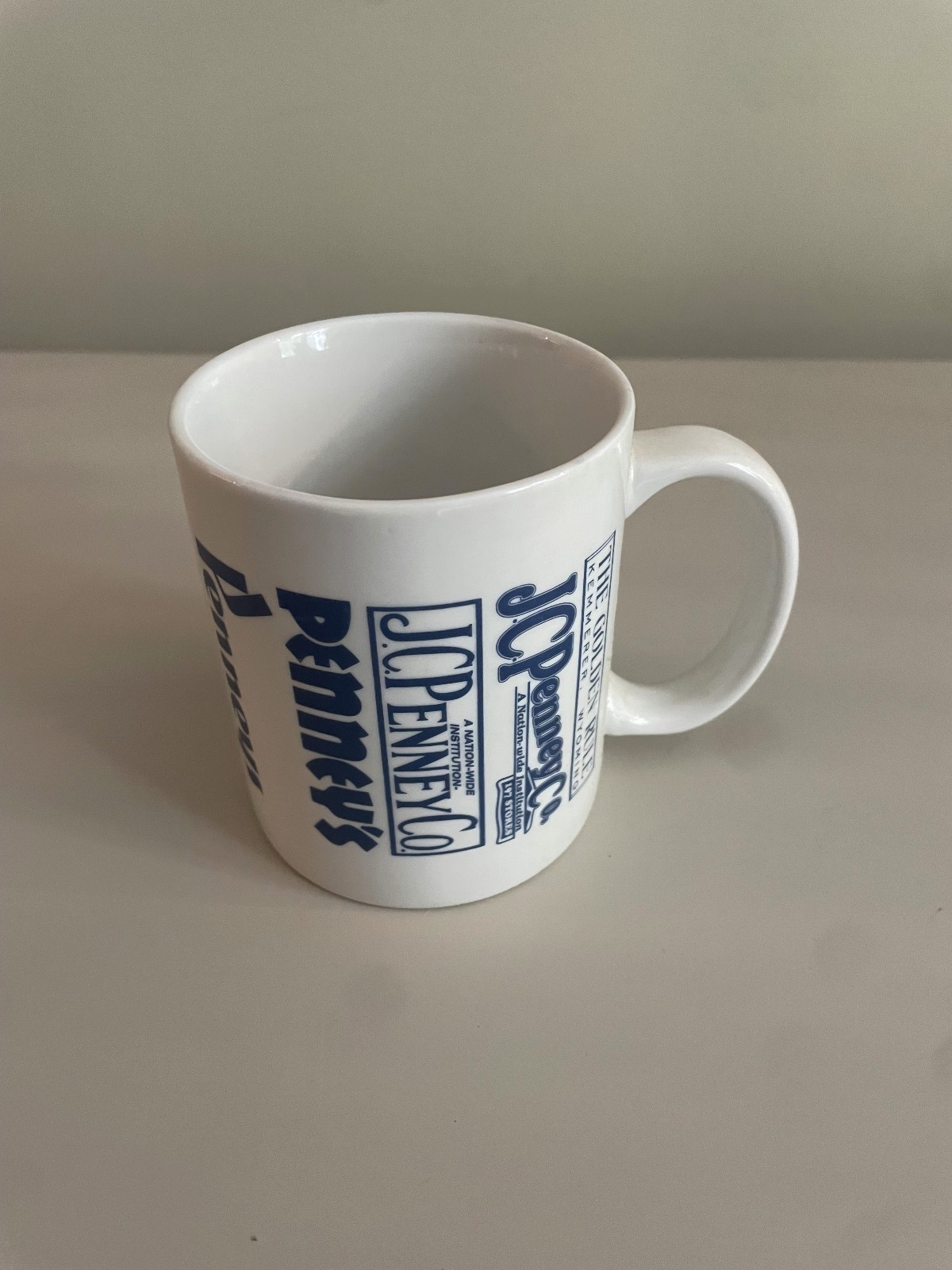 VTG Vintage JC Penney Co Ceramic Coffee Mug Penneys Logo Advertising Dept Store VTG Vintage JC Penney Co Ceramic Coffee Mug Penneys Logo Advertising Dept Store