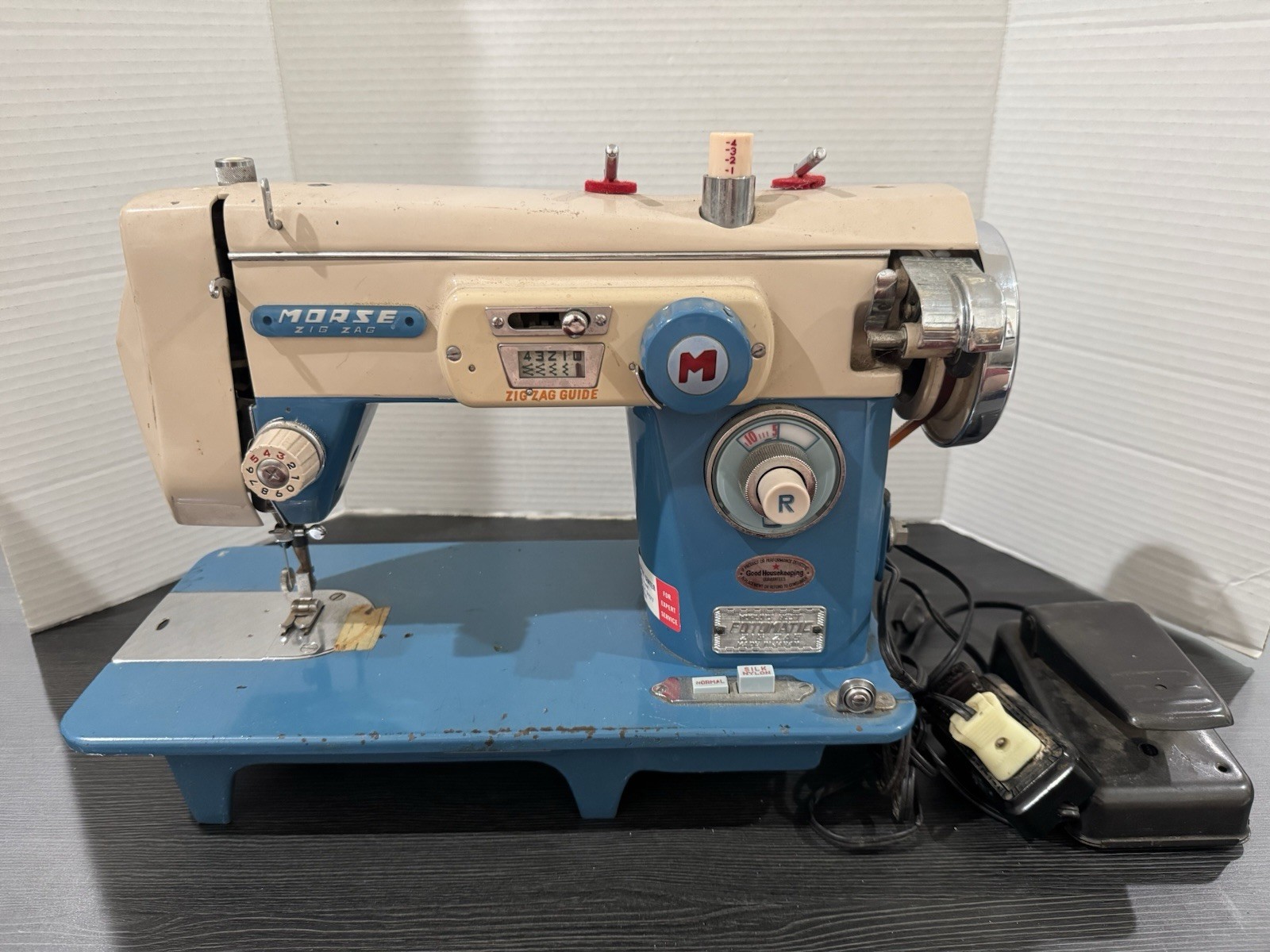 Vintage 1950s Morse Sewing Machine Heavy Duty Japan Fotomatic Zig Zag A1 READ Vintage 1950s Morse Sewing Machine Heavy Duty Japan Fotomatic Zig Zag A1 READ