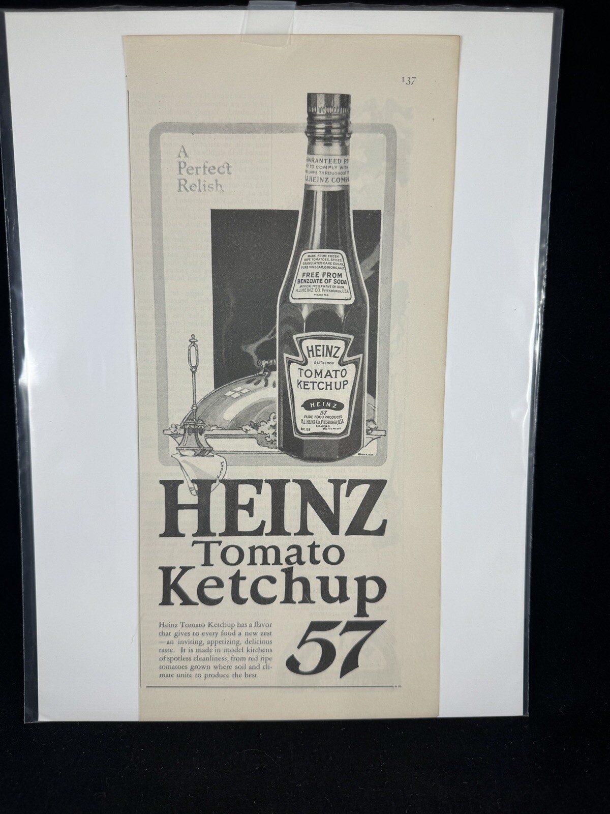 1920s Heinz Tomato Ketchup Print Advertising Collectible Ads 5.5x11 1920s Heinz Tomato Ketchup Print Advertising Collectible Ads 5.5x11