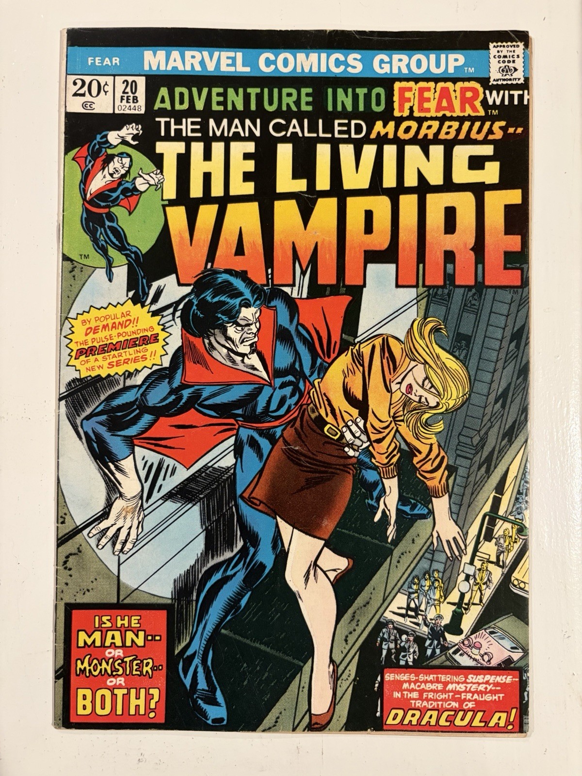 Adventure Into Fear #20/Bronze Age Marvel Comic Book/1st Solo Morbius/VG-FN Adventure Into Fear #20/Bronze Age Marvel Comic Book/1st Solo Morbius/VG-FN