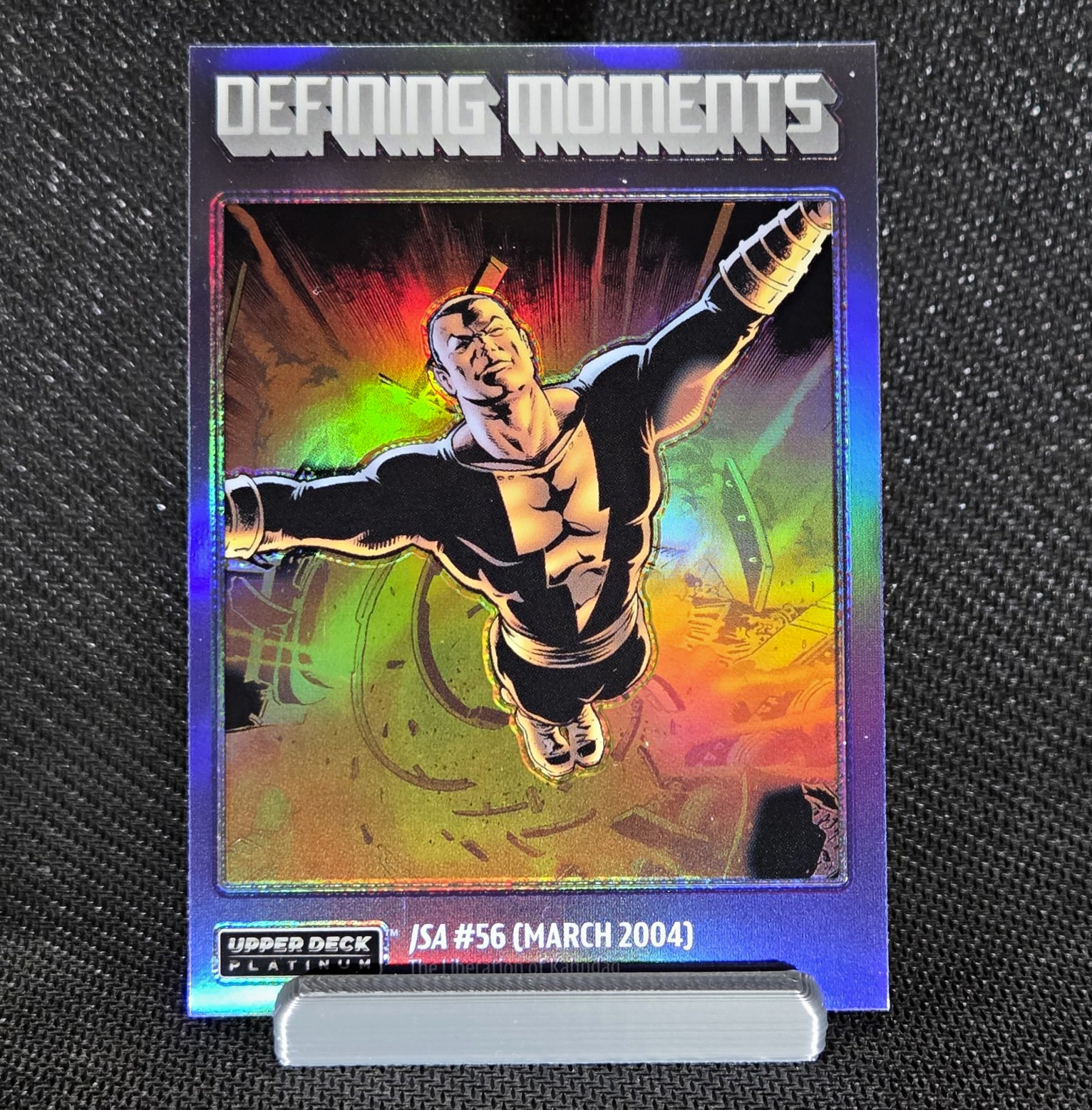 2004 Upper Deck Platinum DC Black Adam DM-7 Defining Moments Rainbow Insert 2004 Upper Deck Platinum DC Black Adam DM-7 Defining Moments Rainbow Insert