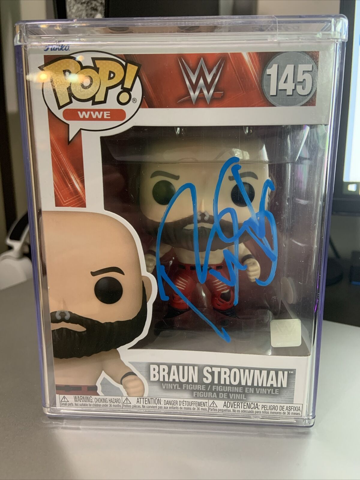 Funko Pop WWE - Braun Strowman #145 AUTOGRAPHED (Blue) JSA COA