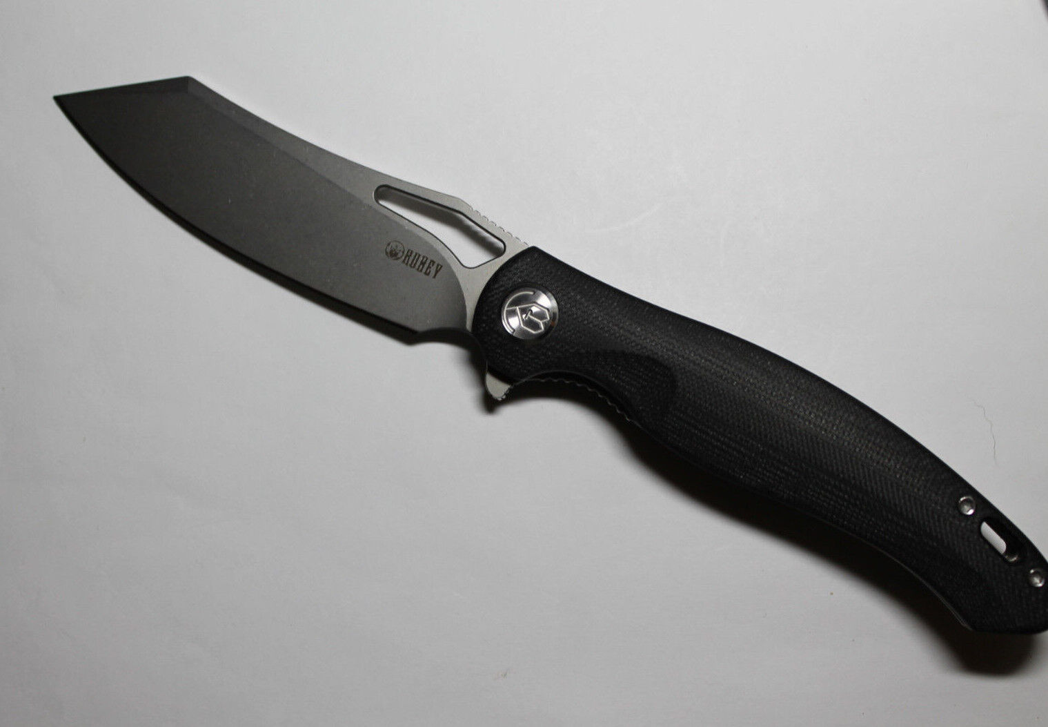 Kubey KB239 DRAKE folding knife, black G10 scales, black AUS-10 blade. EDC