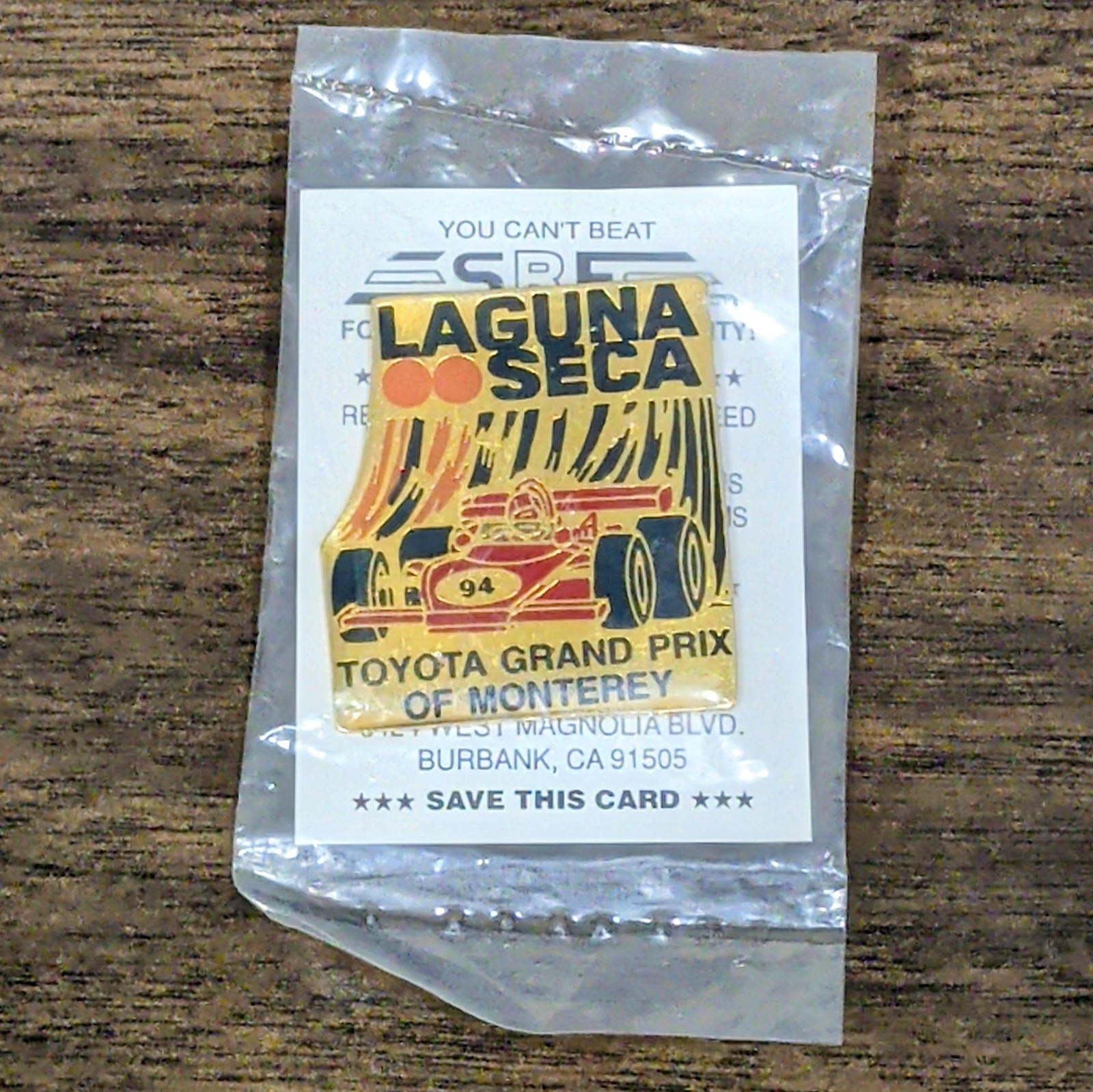 Vintage 1984 Laguna Seca Toyota Grand Prix of Monteray Pin New Unopened NOS Vintage 1984 Laguna Seca Toyota Grand Prix of Monteray Pin New Unopened NOS