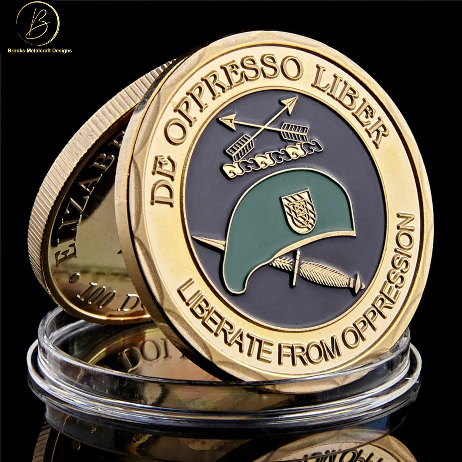 Army Special Forces Green Beret Liberate from Oppression Challenge Coin