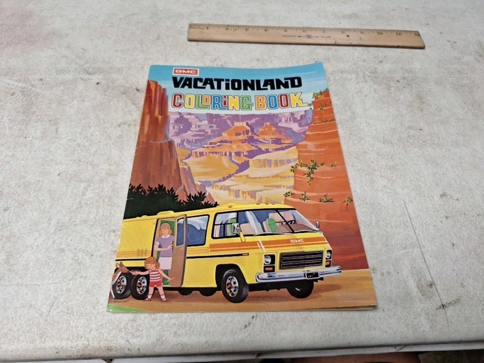  1970's GMC Vacationland Coloring Book NOS Deadstock Unused 