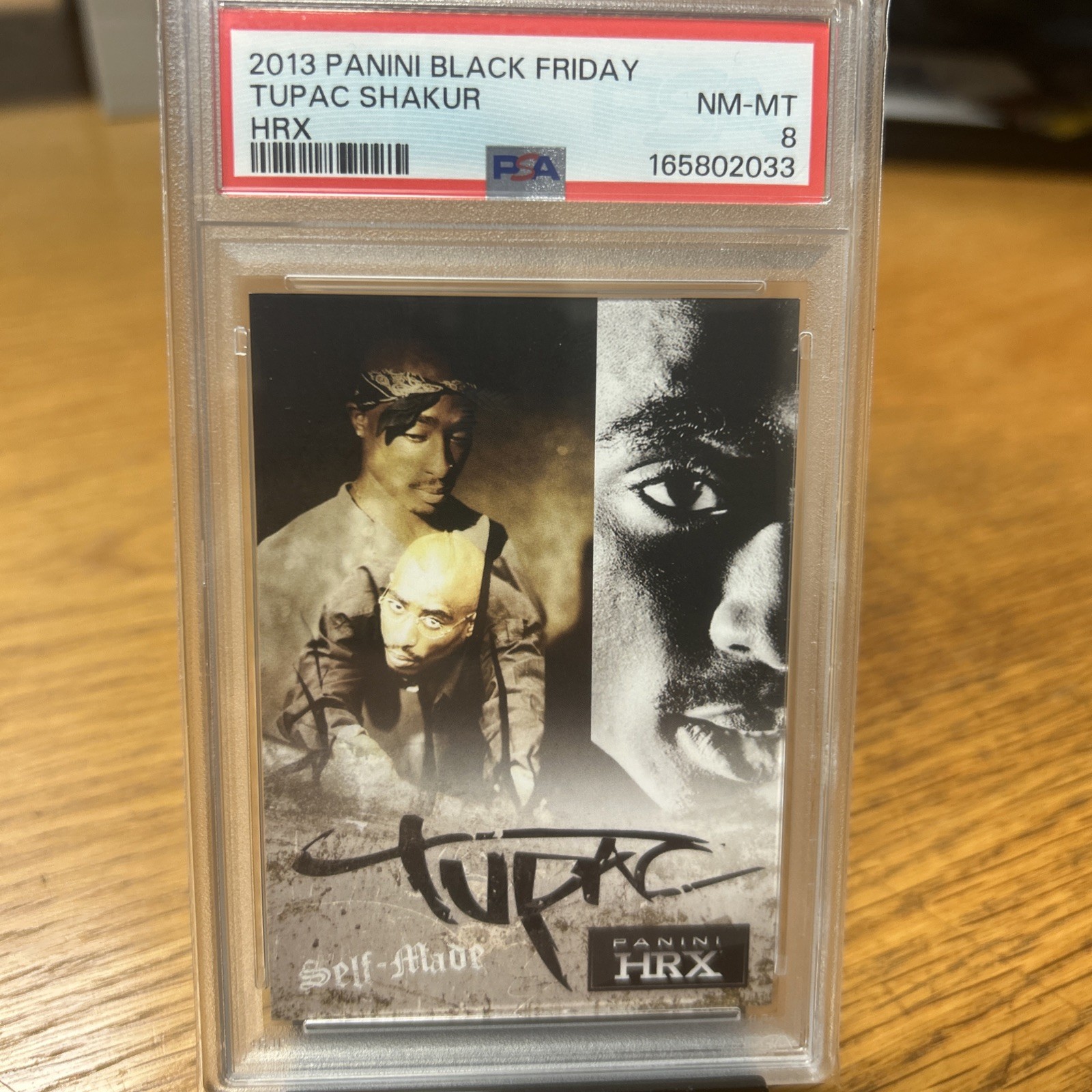 2013 Panini Black Friday Tupac Shakur HRX PSA 8