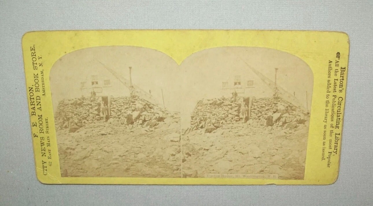 Old antique vtg 1870s Tip Top House Mt Washington NH Stereoview Photo Card Nice Old antique vtg 1870s Tip Top House Mt Washington NH Stereoview Photo Card Nice