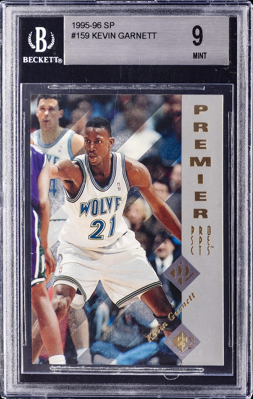 1995-96 SP #159 KEVIN GARNETT BGS 9 1995-96 SP #159 KEVIN GARNETT BGS 9