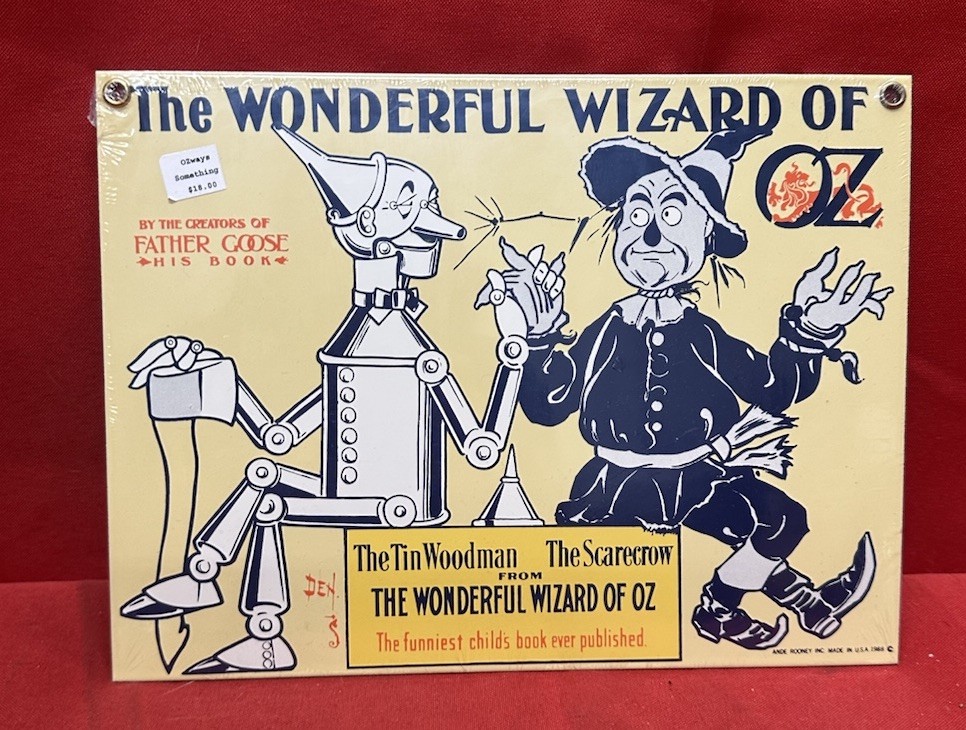 Vintage 1988 Ande Rooney Wizard Of Oz Porcelain Sign Tin Man & Scarecrow Sealed Vintage 1988 Ande Rooney Wizard Of Oz Porcelain Sign Tin Man & Scarecrow Sealed