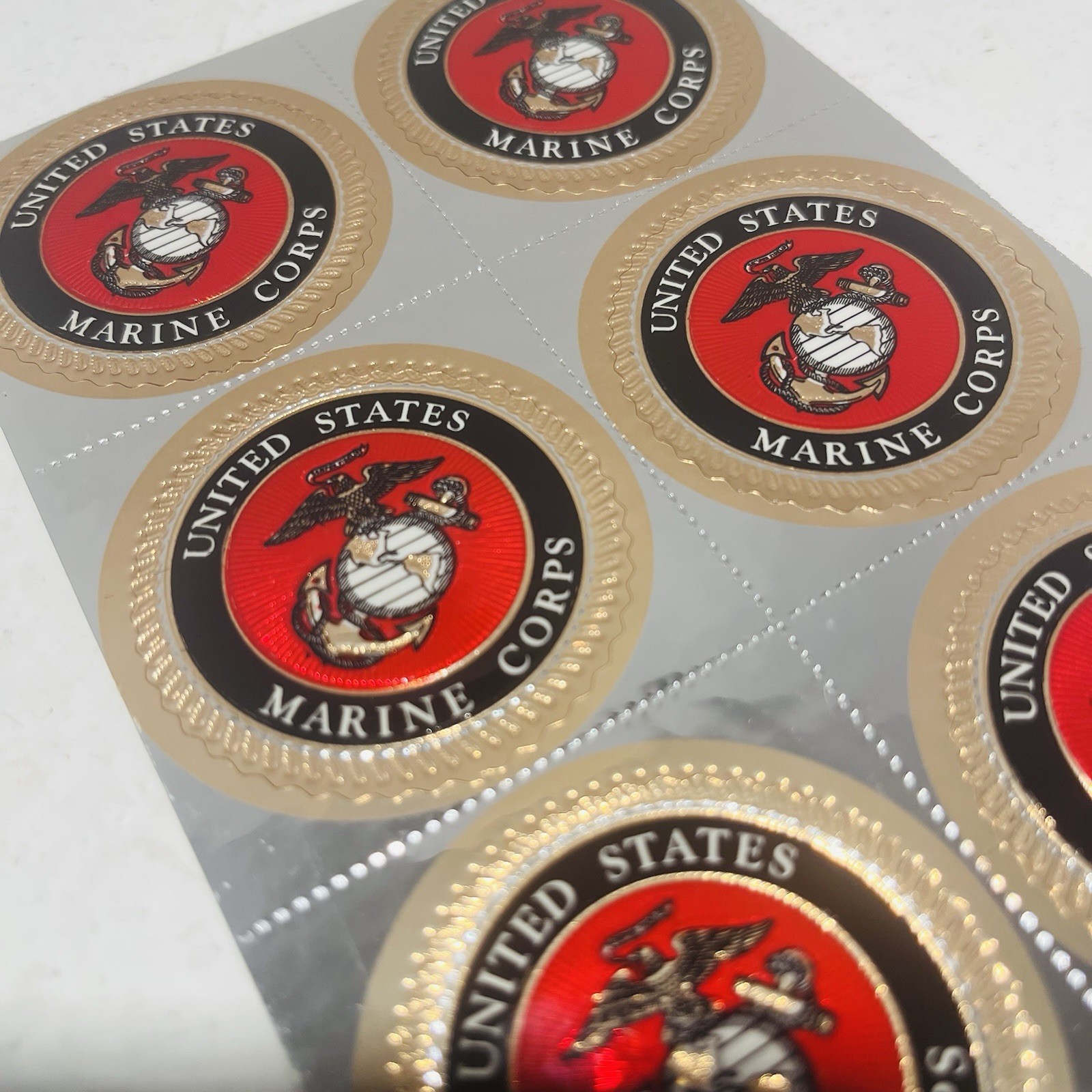 Qty Of 6 - USMC Seal 1.75" Foil United States Marine Corps Sticker Emblem EGA Qty Of 6 - USMC Seal 1.75" Foil United States Marine Corps Sticker Emblem EGA