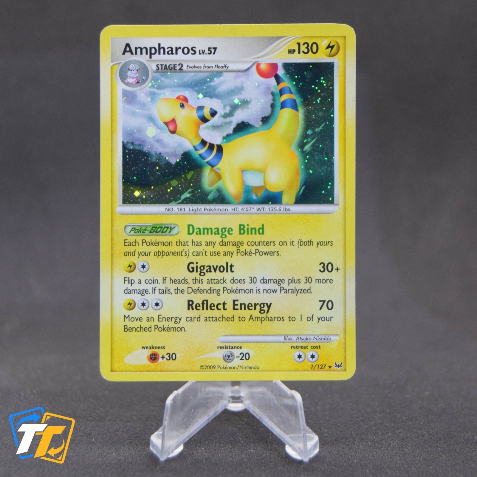 Ampharos Holo Platinum 1/127 HP Pokemon