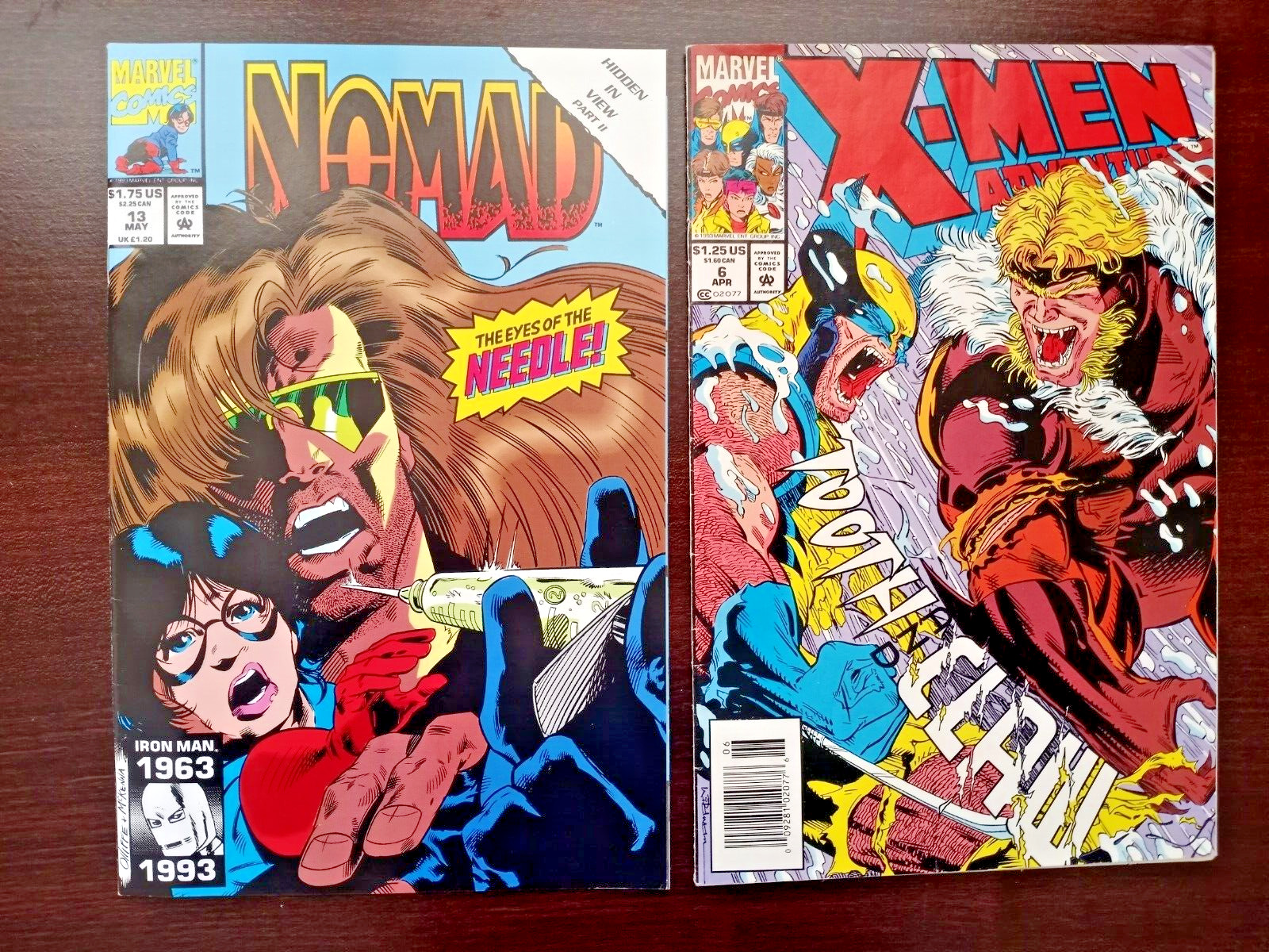 1993 Marvel Comics X-Men #6 Tooth & Claw & Nomad #13 The Eyes of the Needle
