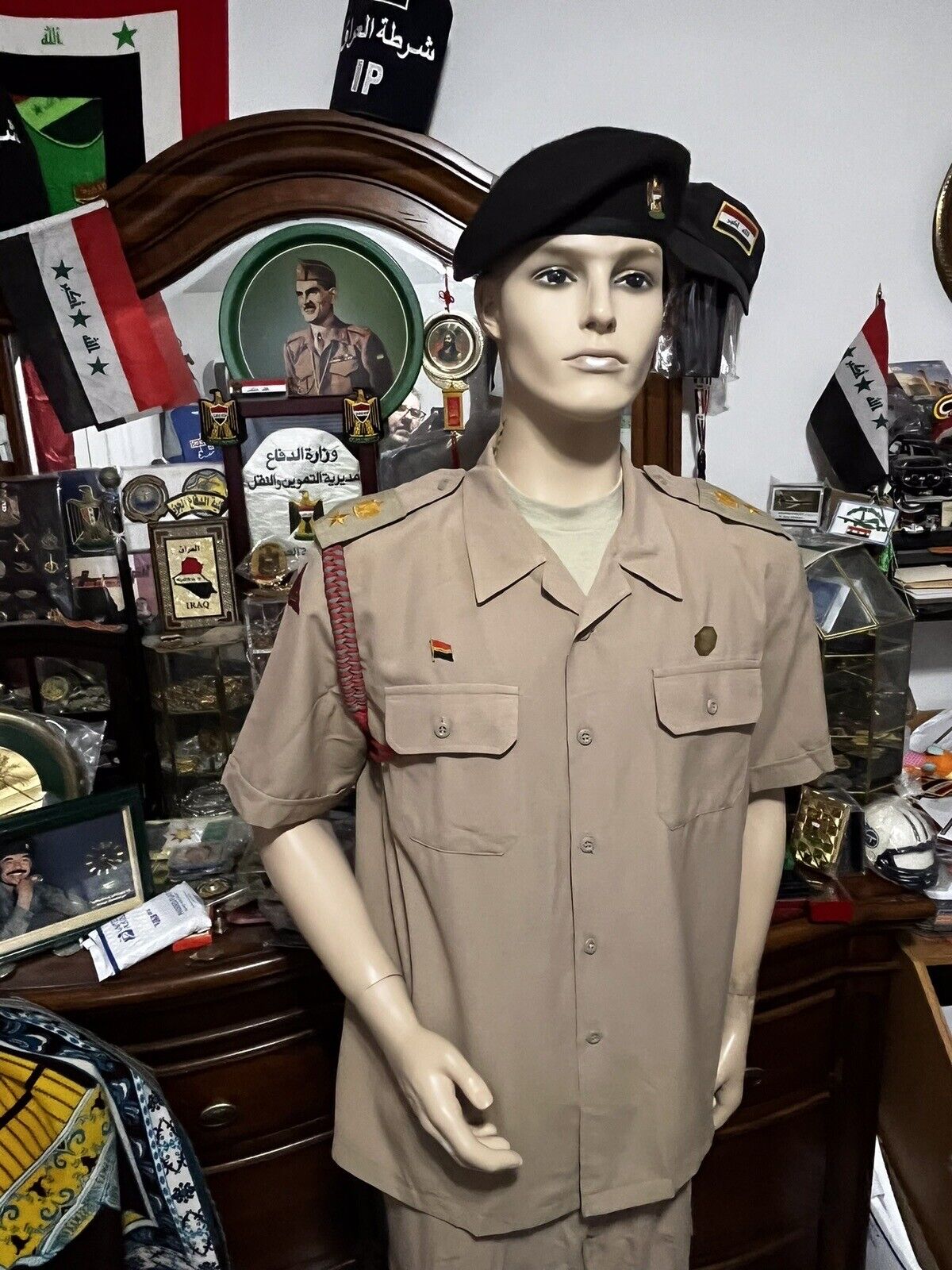 Vintage Iraqi Republicans Guards Lt Colonel Custom Tan Summer Uniform 1990’s