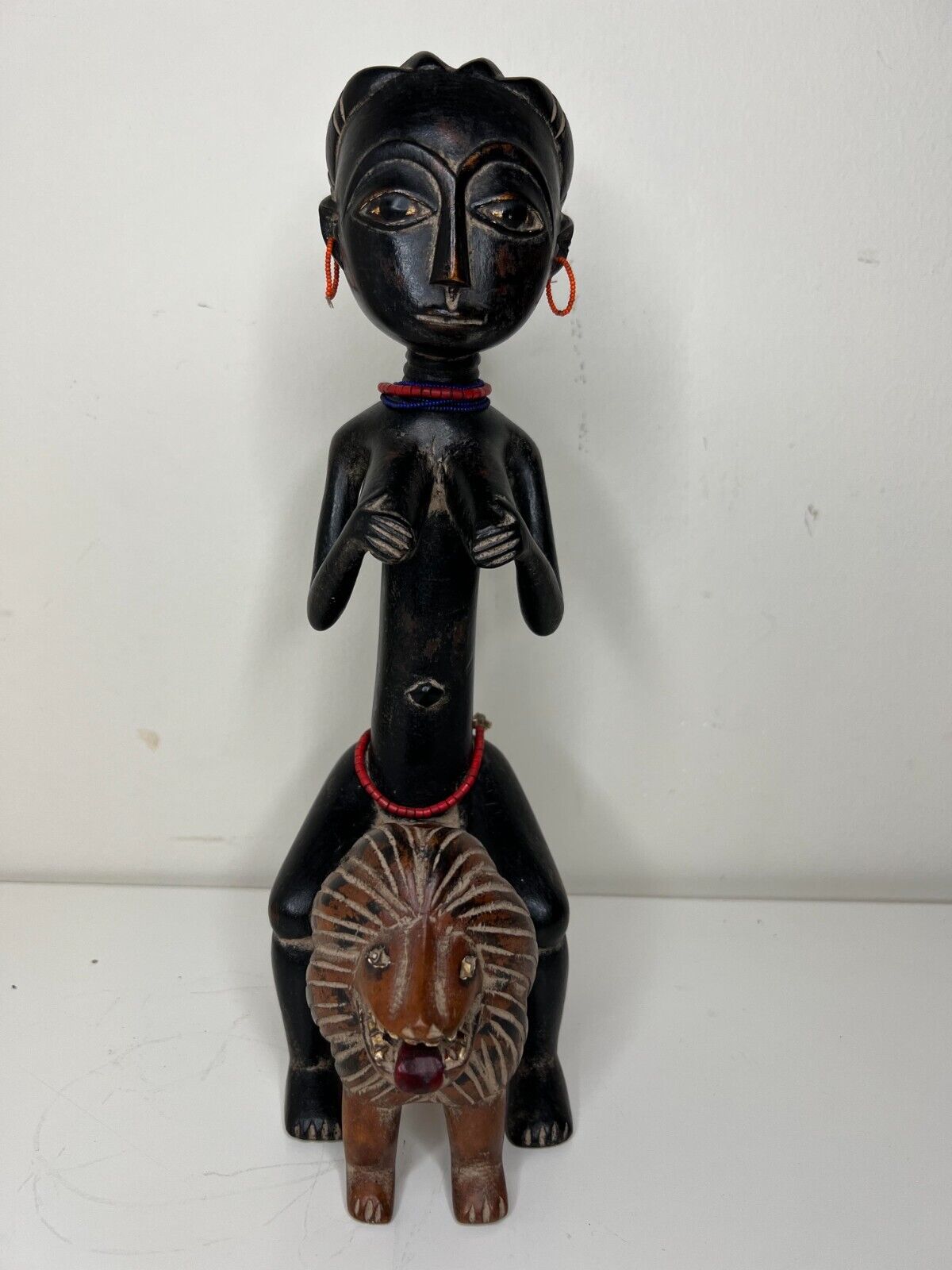 hand carved antique African Ashanti Akuaba/Fertility, warrior doll 6\