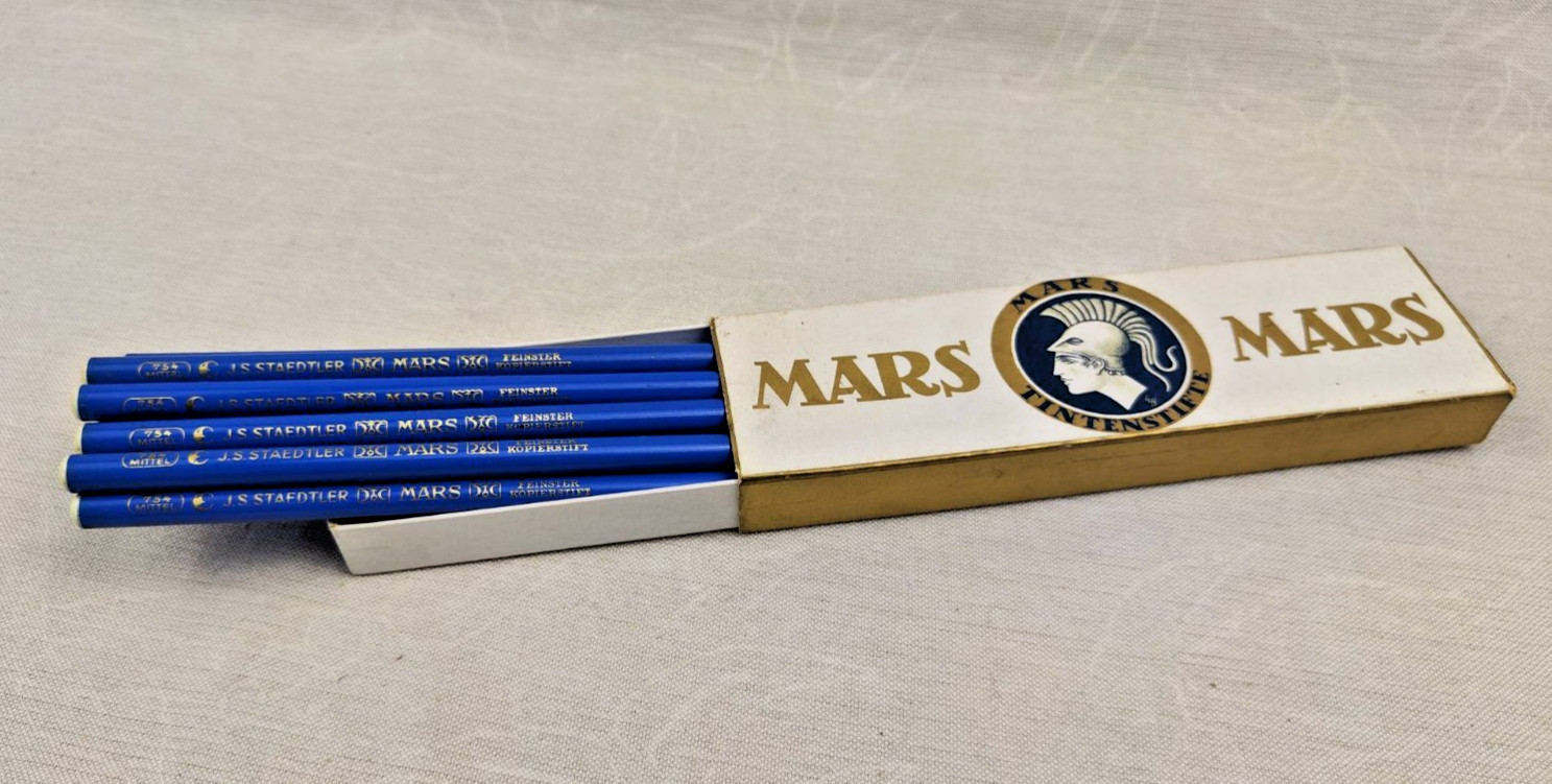 NOS Vintage J.S. Staedtler Mars 754 indelible pencils, medium hardness NOS Vintage J.S. Staedtler Mars 754 indelible pencils, medium hardness