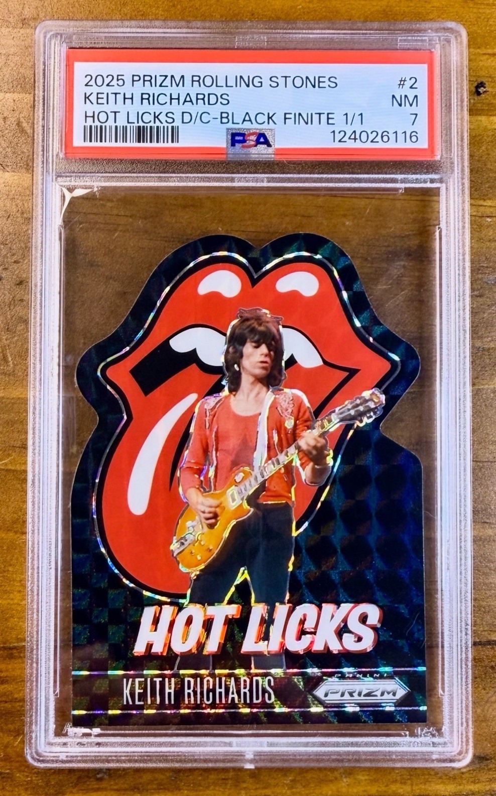2025 Panini Prizm Rolling Stones Lead Guitar Keith Richards Hot Licks Black 1/1