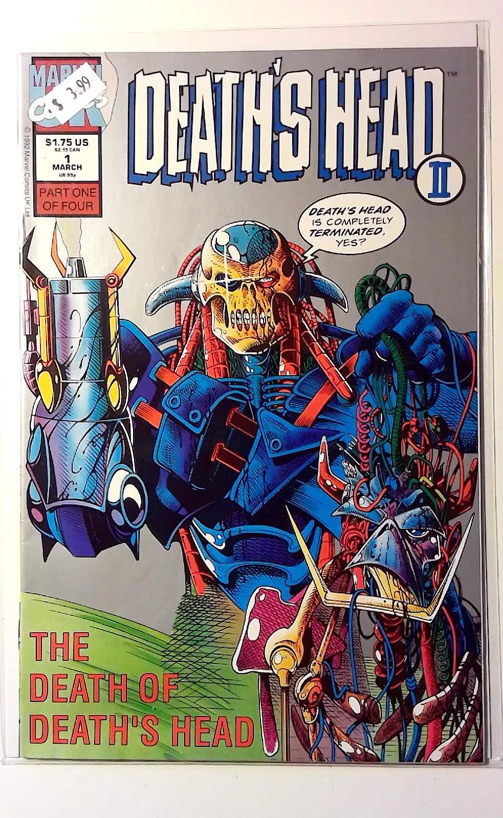 Death's Head II #1 (1992) Marvel Comics UK 1st Print Comic Book Death's Head II #1 (1992) Marvel Comics UK 1st Print Comic Book