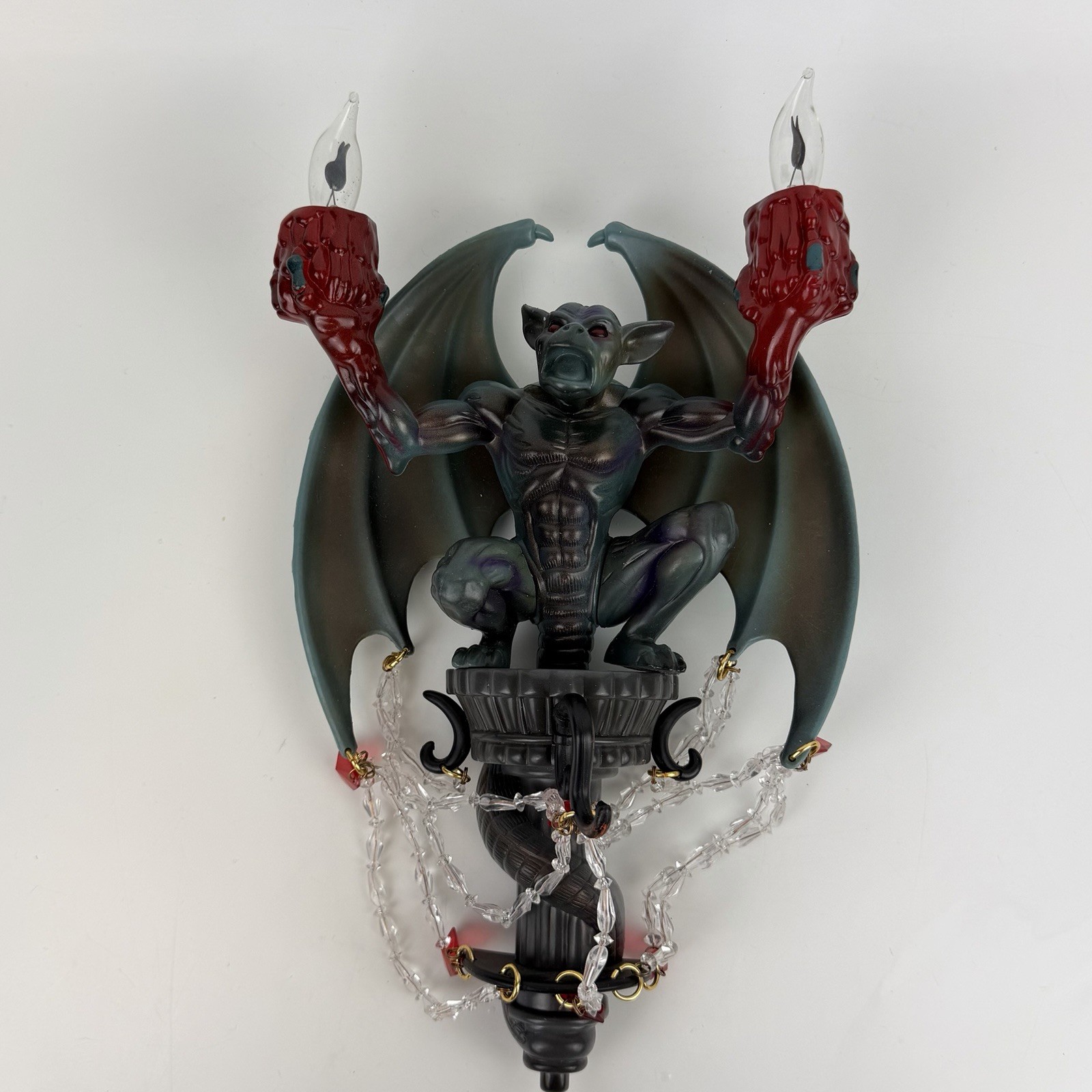 1996 Trendmasters HallowScream Flickering Gargoyle Light Sconce w/Bulbs READ 1996 Trendmasters HallowScream Flickering Gargoyle Light Sconce w/Bulbs READ