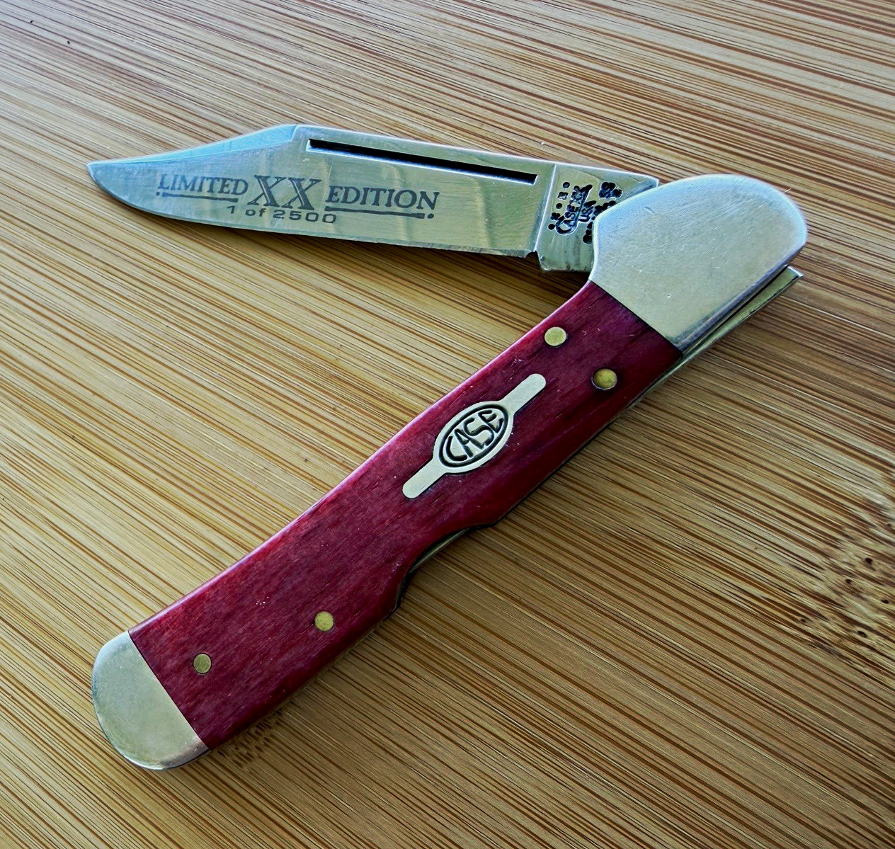 Vintage Case XX Limited XX Edition 1 of 2500 CopperLock  Red bone 1990