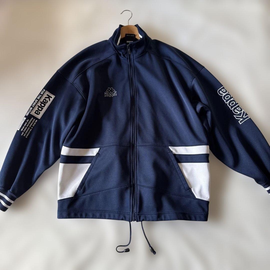 Kappa Kappa Track Jacket Jersey Navy Available for immediate purchase.