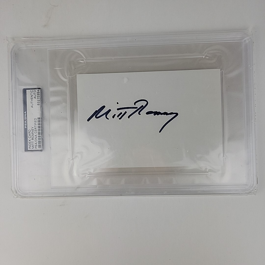 Senator Mitt Romney PSA/DNA Signature Autograph Autographed Signed Senator Mitt Romney PSA/DNA Signature Autograph Autographed Signed