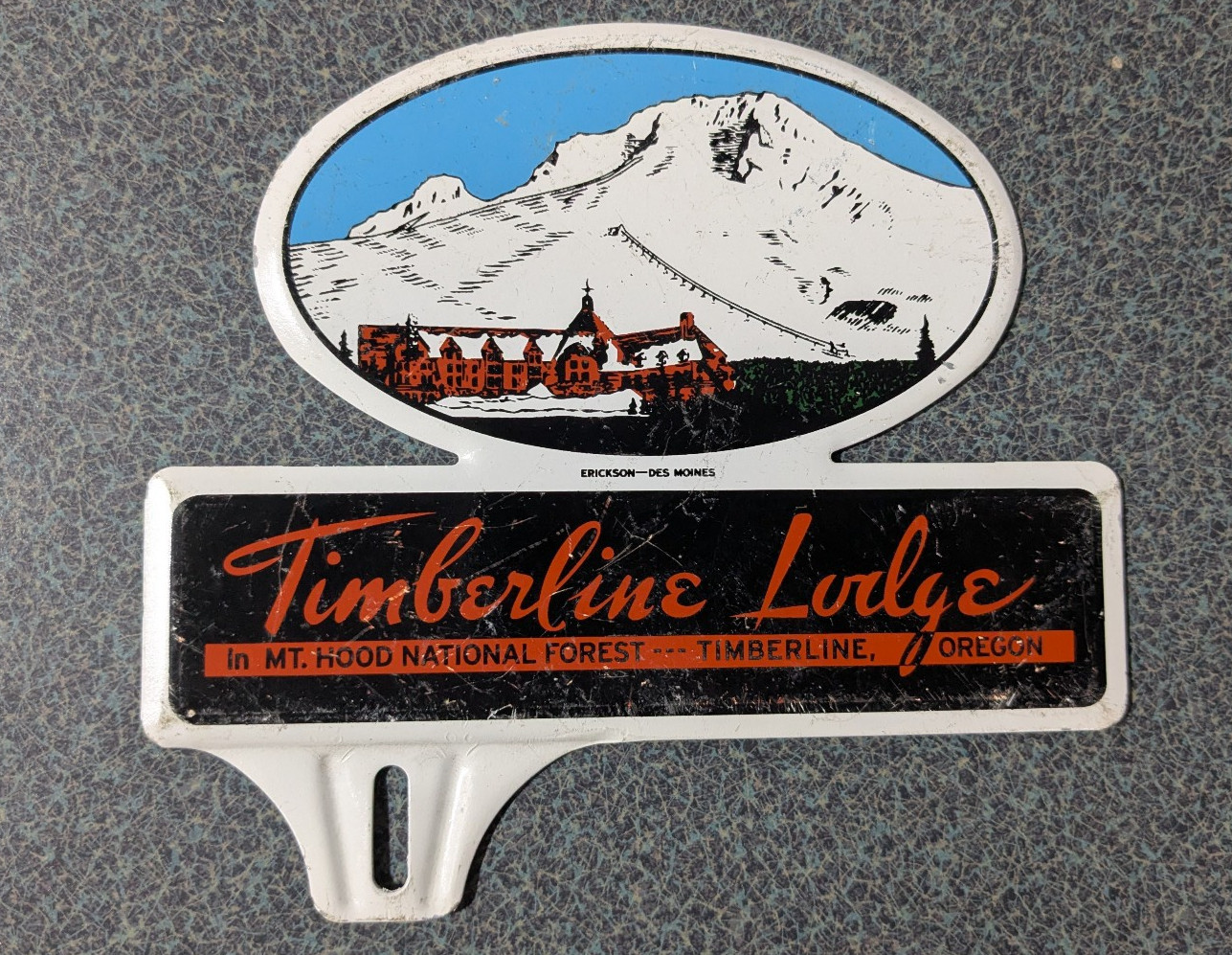 Vintage Metal Timberline Lodge Mt Hood National Forest OR License Plate Topper Vintage Metal Timberline Lodge Mt Hood National Forest OR License Plate Topper