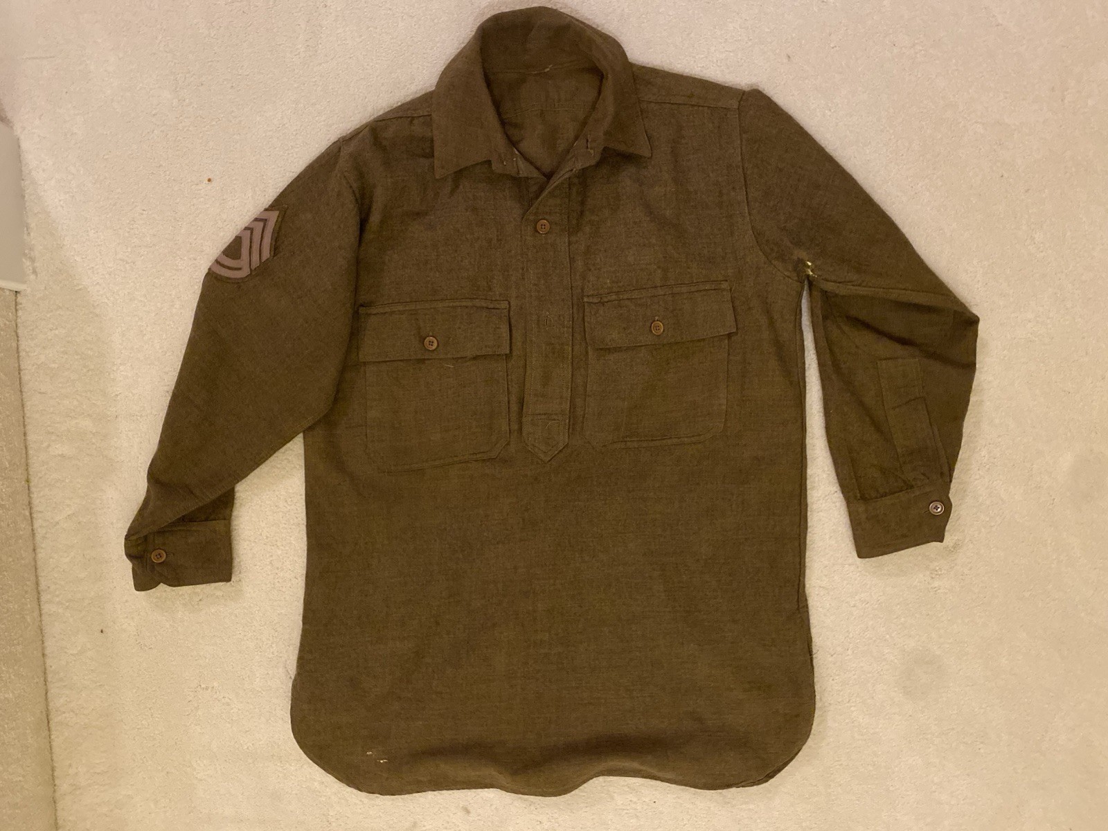 Original WW1 US AEF M1916 Field Shirt Wool Pullover Undershirt WWI 46R Sgt Maj Original WW1 US AEF M1916 Field Shirt Wool Pullover Undershirt WWI 46R Sgt Maj