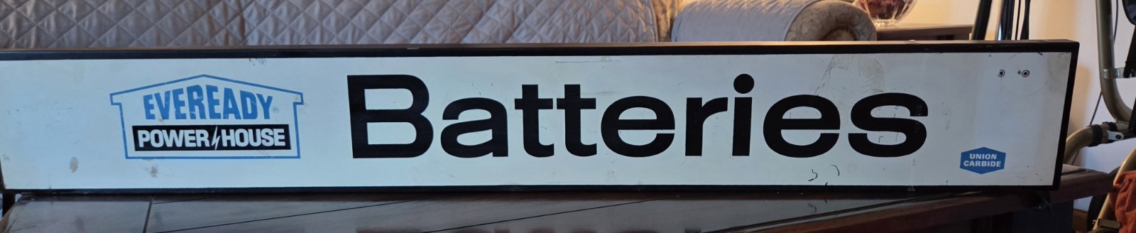 Vintage Eveready Batteries Advertising Display Sign  48'