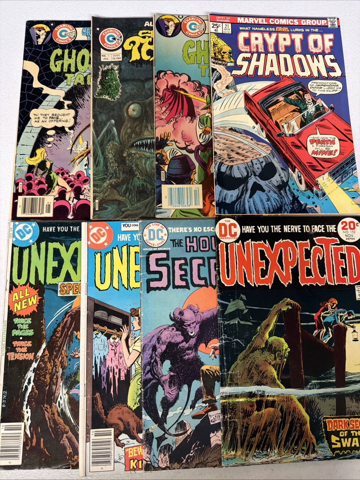 DC Marvel Charlton Bronze Age HORROR Lot 8 Comics 1st Print 1970s Lot #4 *Z2 DC Marvel Charlton Bronze Age HORROR Lot 8 Comics 1st Print 1970s Lot #4 *Z2