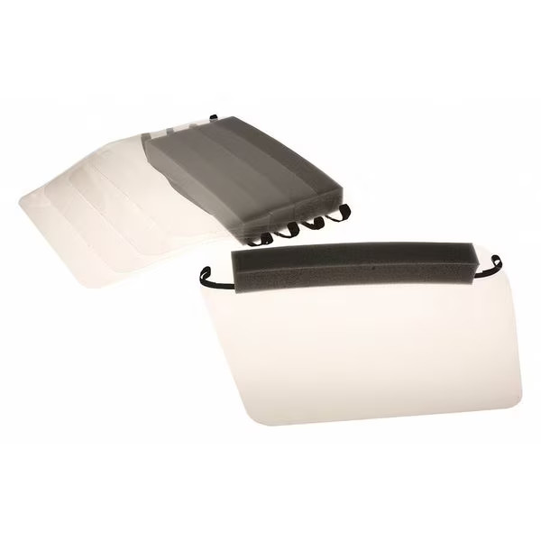 Paulson Face Shield, Clear Visor, Polyester, Elastic Strap Suspension, Paulson Face Shield, Clear Visor, Polyester, Elastic Strap Suspension,