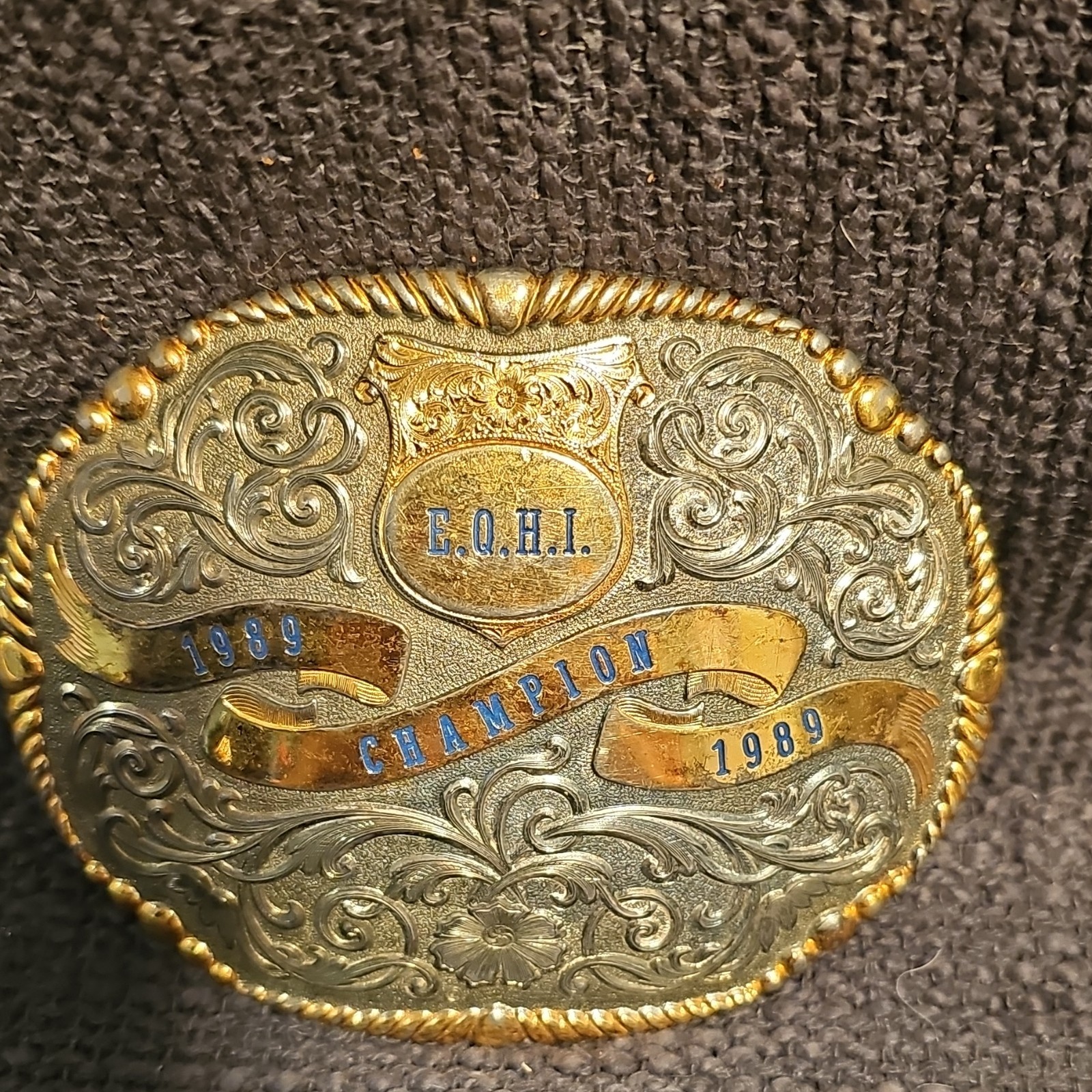 Vintage Gist Silver And Gold Overlay Belt Buckle Vintage Gist Silver And Gold Overlay Belt Buckle