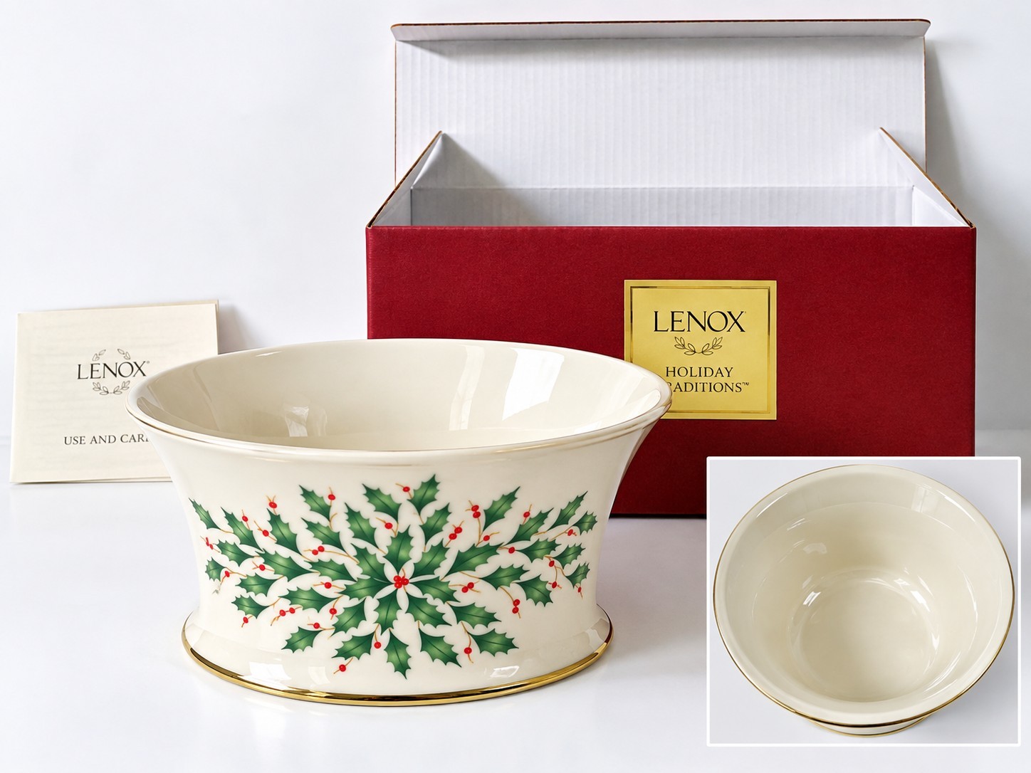 Lenox Dimension Collection Holiday Oval Cachepot Centerpiece Christmas New Box Lenox Dimension Collection Holiday Oval Cachepot Centerpiece Christmas New Box