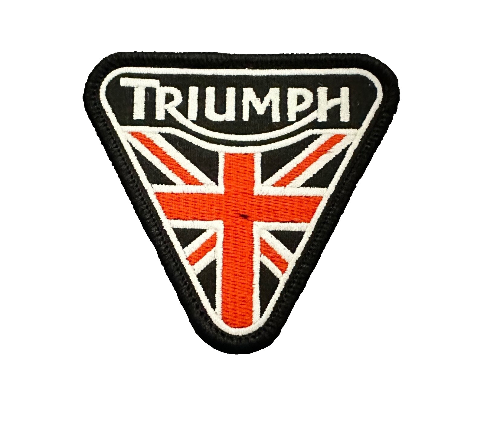 STUNNING VINTAGE STYLE TRIUMPH EMBROIDERED IRON-ON PATCH...RARE COLOR COMBO... STUNNING VINTAGE STYLE TRIUMPH EMBROIDERED IRON-ON PATCH...RARE COLOR COMBO...
