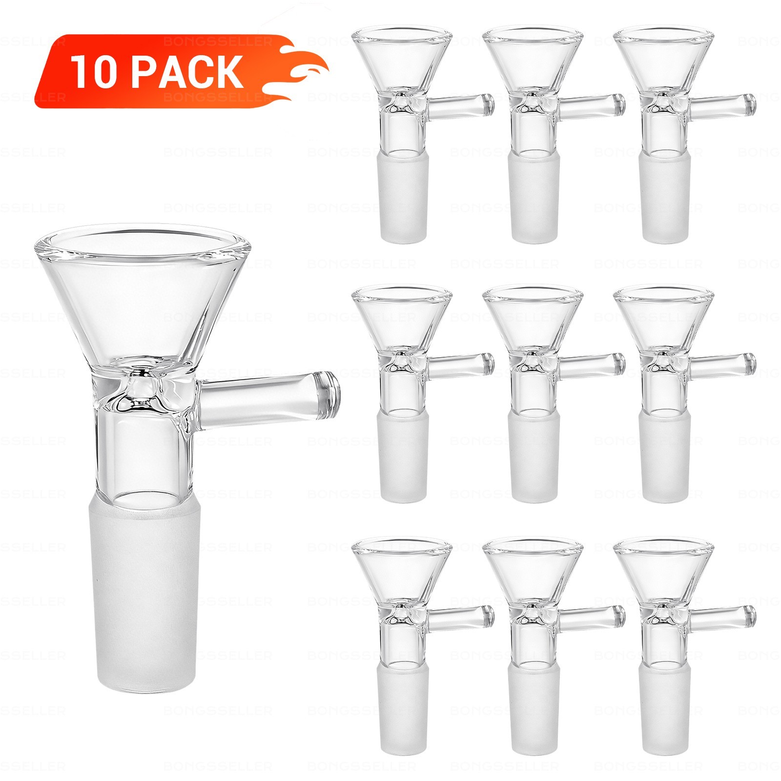 10 Pack - 14mm Male Glass Bowl for Water Pipe and Bong Replacement Heads,US SHIP