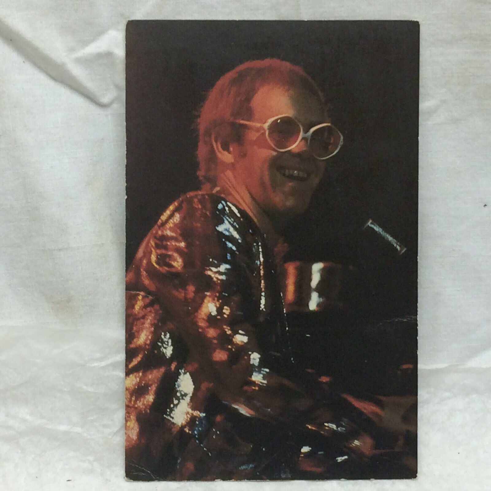 Vtg Postcard Elton John Candid at Piano 1978 James Percy Mike Roberts Unused