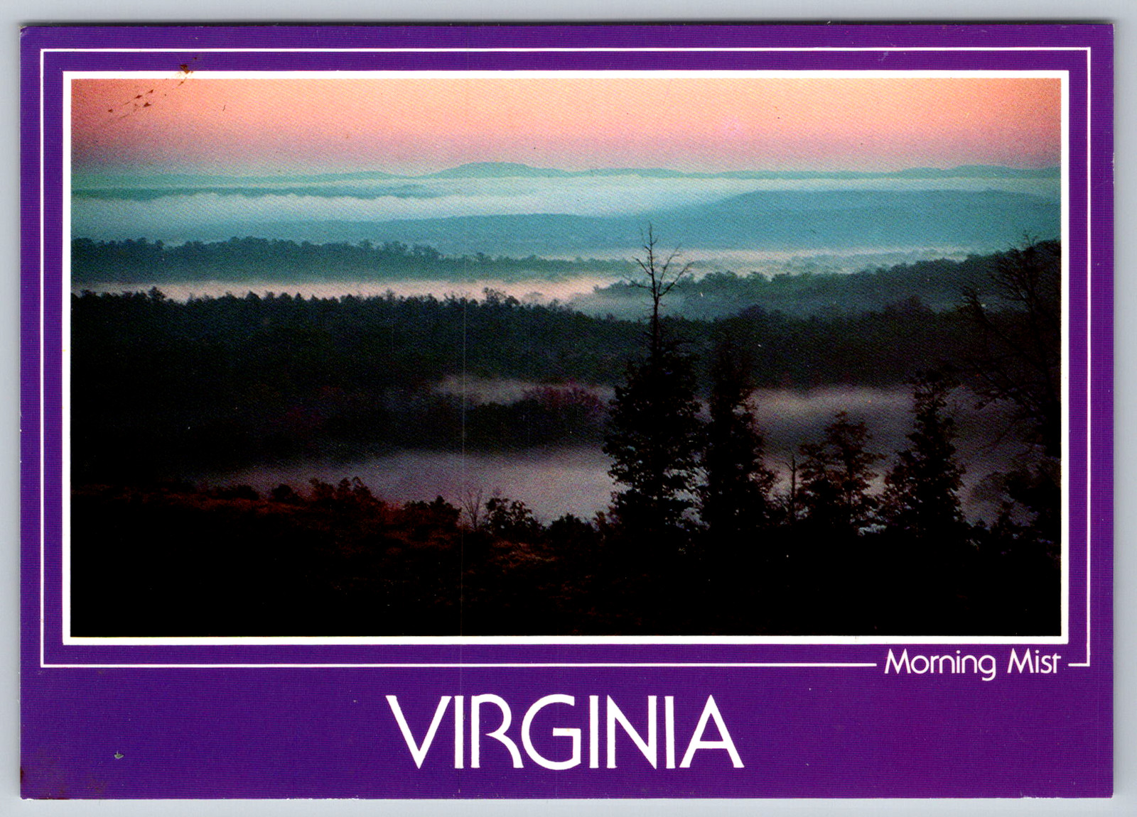 c1990s Blue Ridge Mountains Morning Mist Virginia Cards Unlimited Postcard c1990s Blue Ridge Mountains Morning Mist Virginia Cards Unlimited Postcard