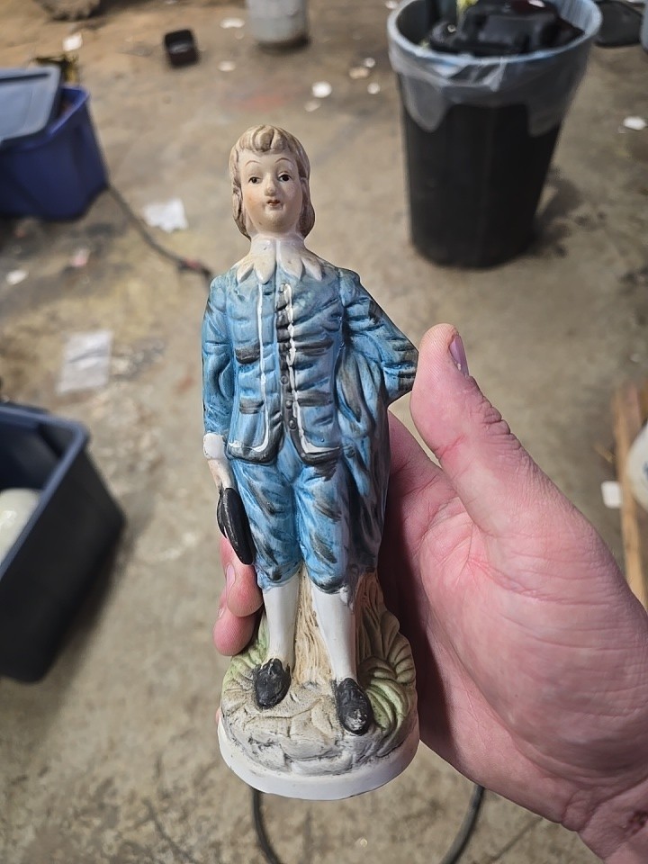 Vintage Colonial Gentleman Blue Boy Figurine Figurine, Made In Taiwan
