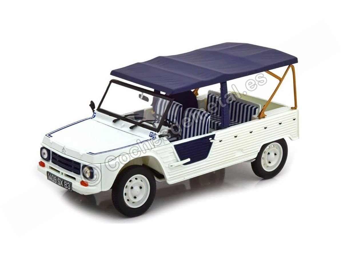 Norev 1:18 1983 Citroen Mehari Azur Bluish White with Dark Blue Car Model Norev 1:18 1983 Citroen Mehari Azur Bluish White with Dark Blue Car Model