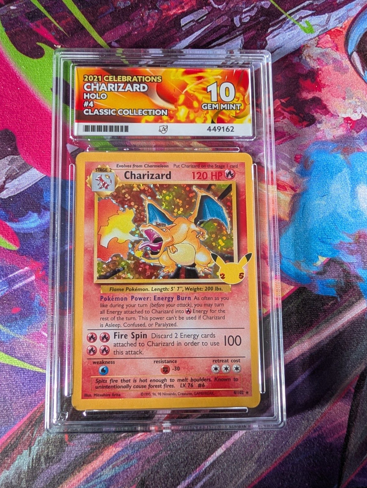 ACE 10 CHARIZARD 4/102 | Celebrations ACE (Perfect Subs) Pokemon Card ACE 10 CHARIZARD 4/102 | Celebrations ACE (Perfect Subs) Pokemon Card