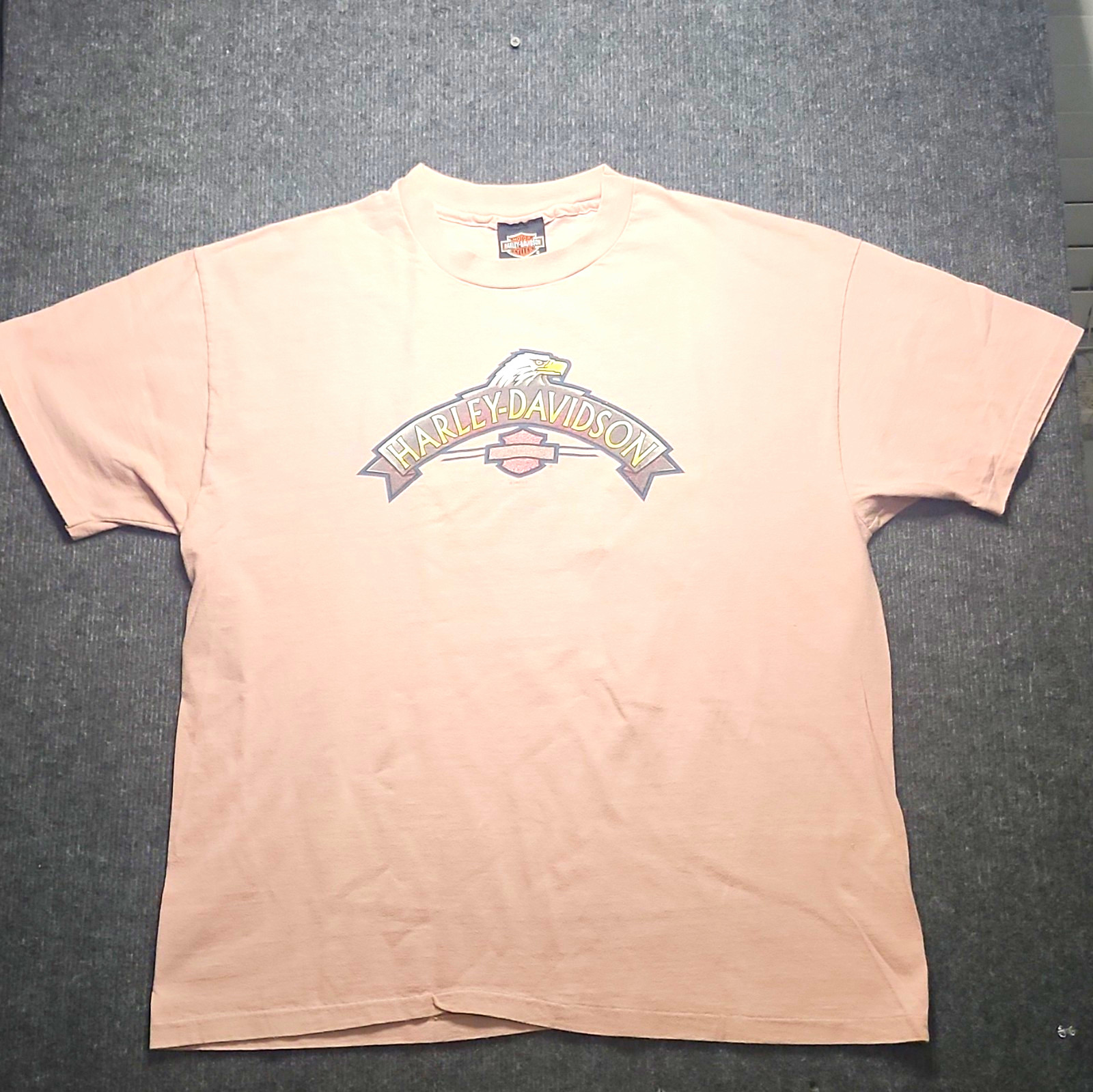 Vintage 1997 Harley Davidson Shirt XL Hanes Beefy-T Ft Myers Florida Pink Tan Vintage 1997 Harley Davidson Shirt XL Hanes Beefy-T Ft Myers Florida Pink Tan