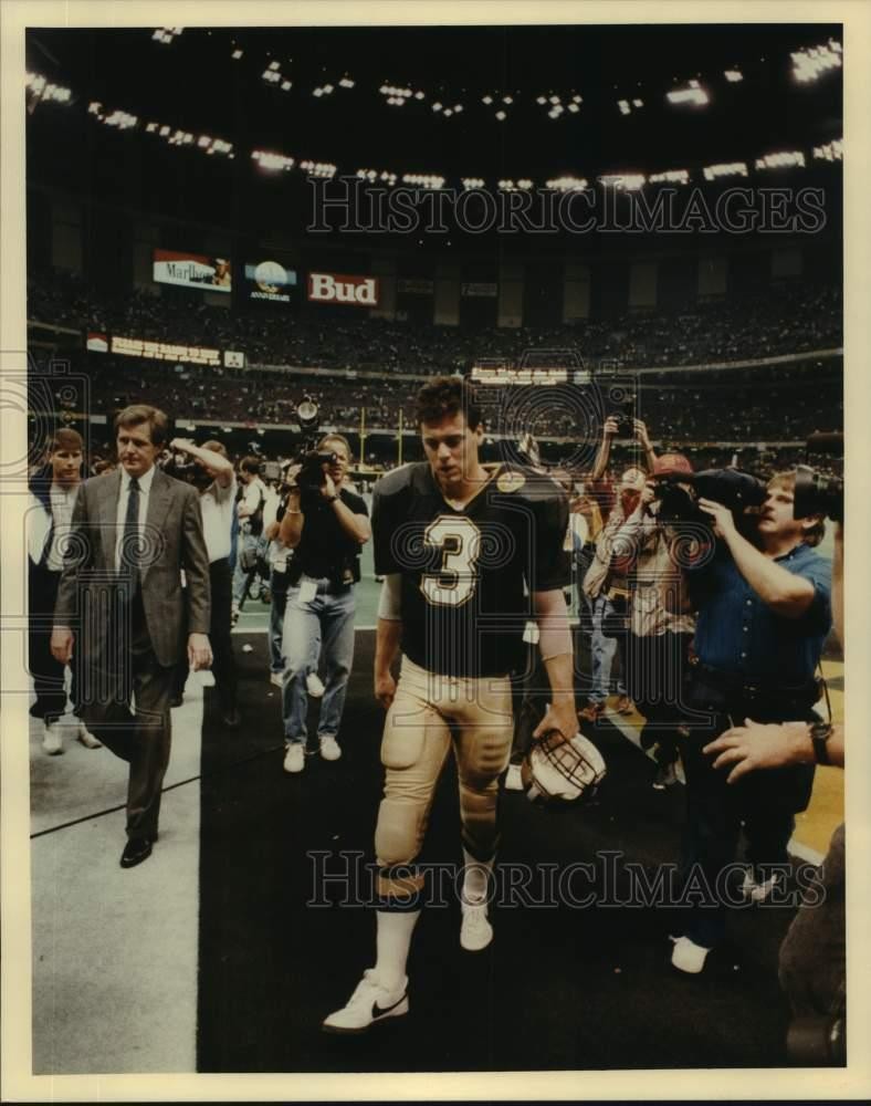 1985 Press Photo New Orleans Saints football player Bobby Hebert - nos15211 1985 Press Photo New Orleans Saints football player Bobby Hebert - nos15211
