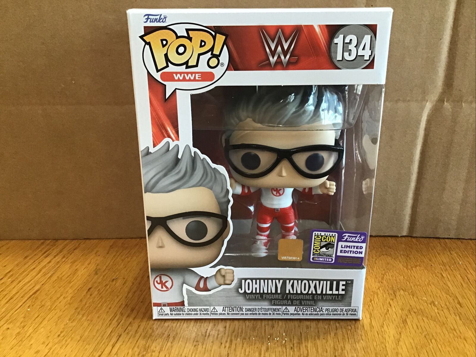 Funko Pop WWE JOHNNY KNOXVILLE #134 SDCC Exclusive Vinyl Figure W/Protector