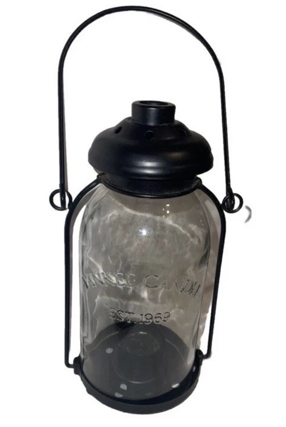 Nice Vintage Retired Yankee Candle Lantern EST 1969 Candle Holder Votive Glass